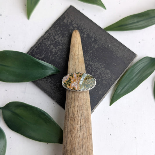 Ocean Jasper + Sterling Silver : Size 7.5