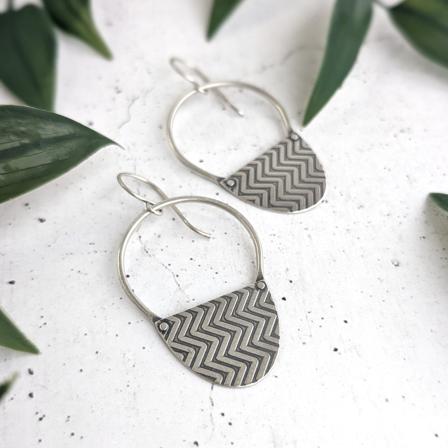 Textured Rivet Earrings
