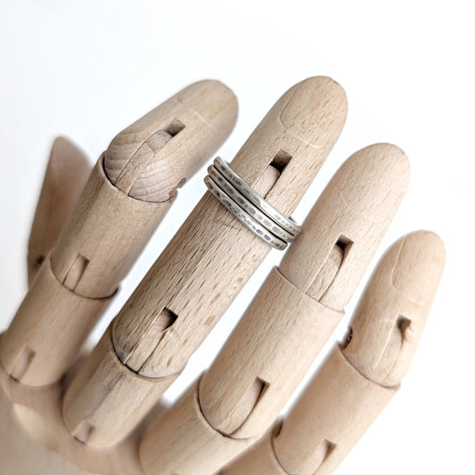 Hammered Stacker Rings : Single or Trio : Made to Size
