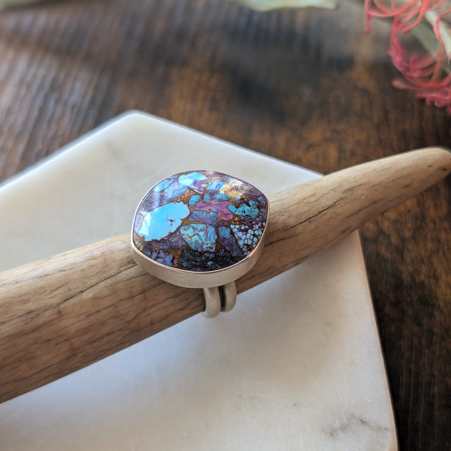 Composite Stone + Sterling Silver : Size 9.75