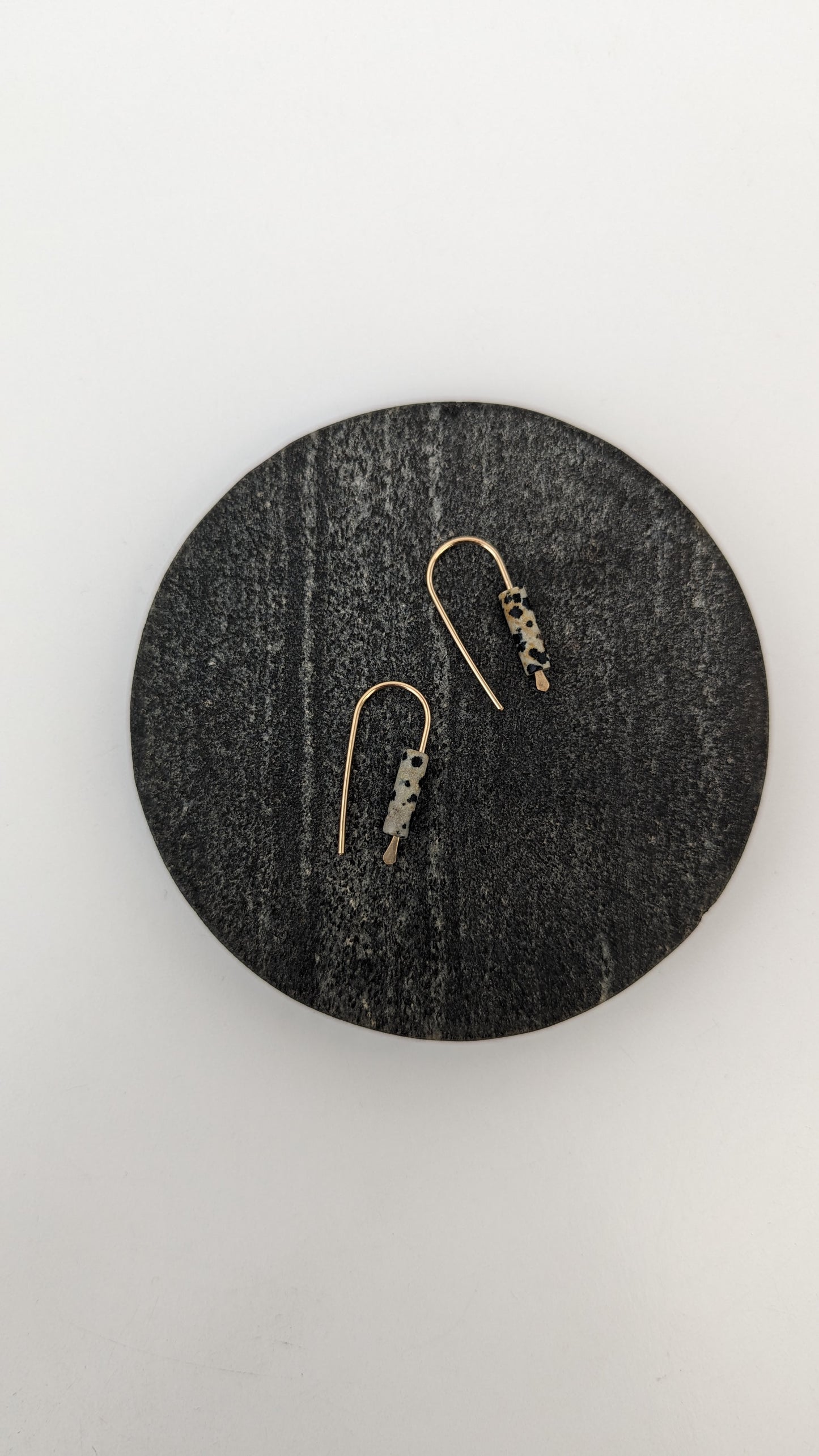 Dalmatian Jasper Open Hoops