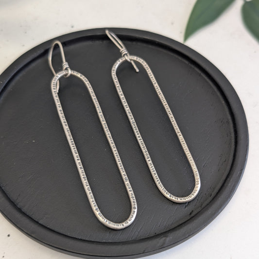 Textured Statement Loop Earrings