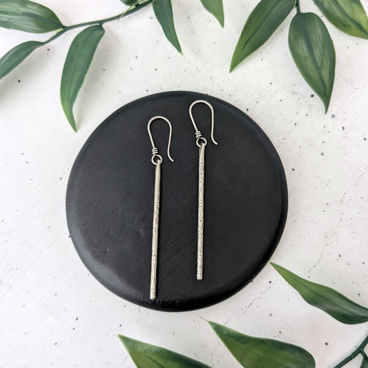 Textured Bar Earrings