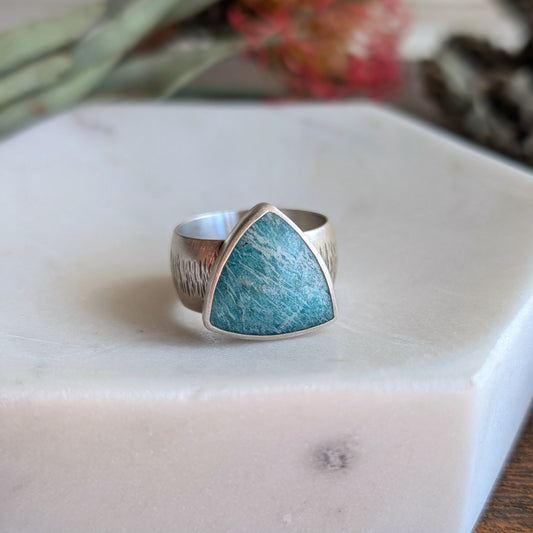 Amazonite + Sterling Silver : Size 10.25