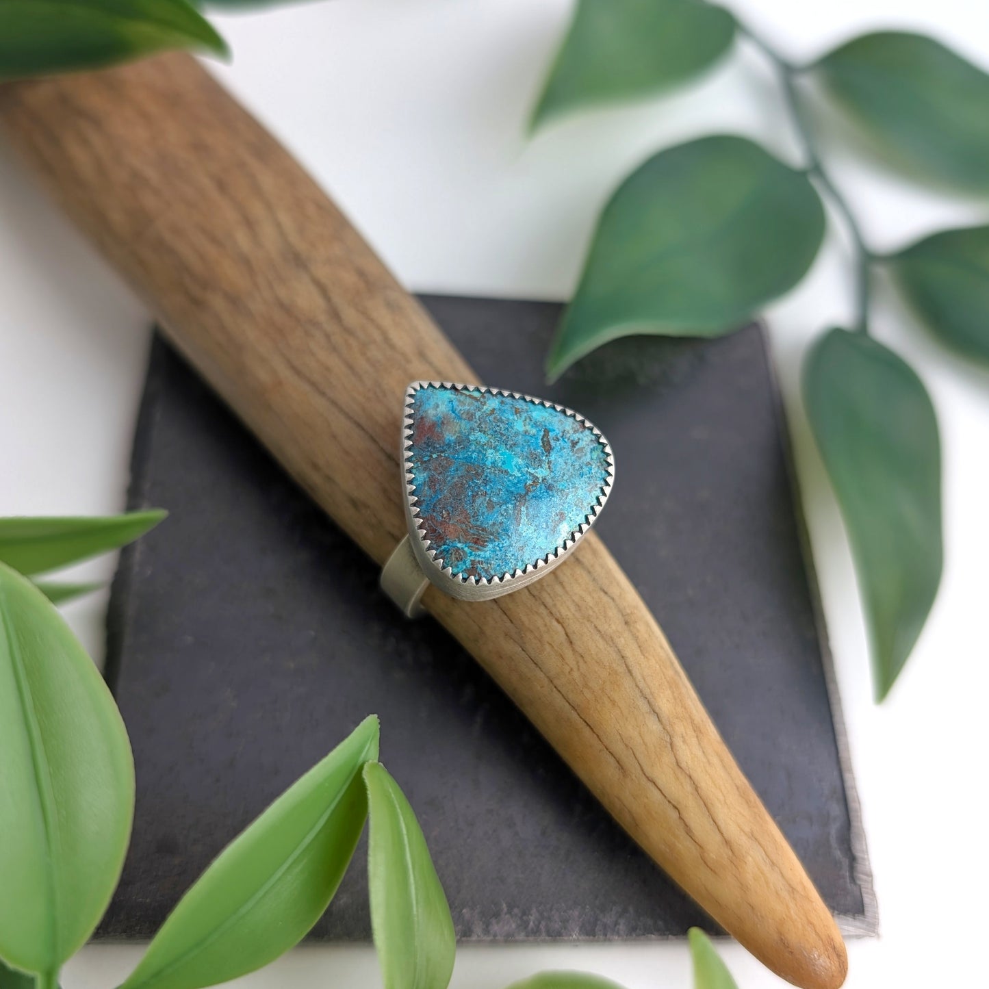 Shattuckite Ring : Size 8