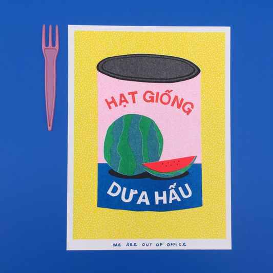 Risograph Print - Canned Watermelon Seeds