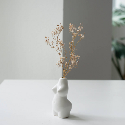 Curvy Bud Vase - White