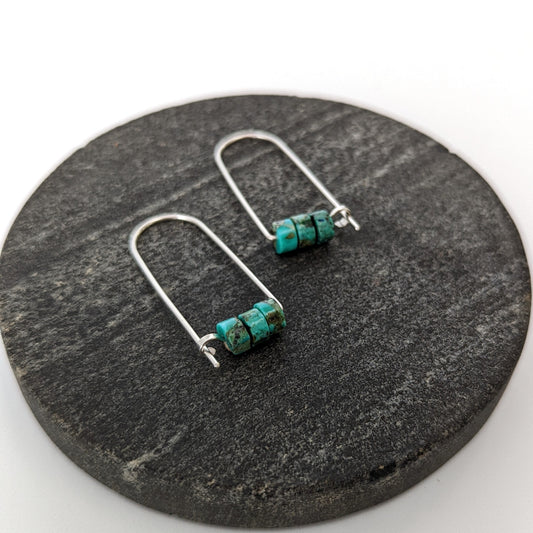 Arc Hoops : African Turquoise : Made to Order