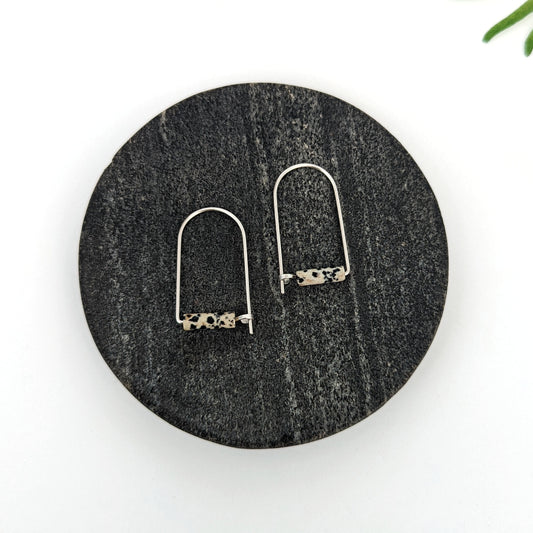 Short Arc Hoops : Dalmatian Jasper : Made to Order