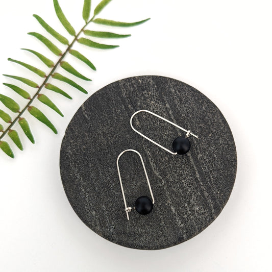 Arc Hoops : Matte Black Onyx : Made to Order