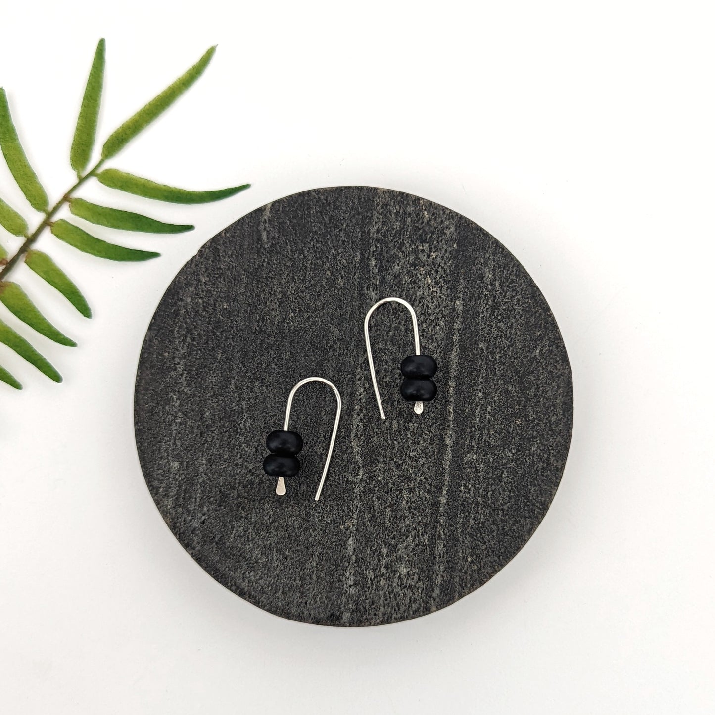Open Hoops : Matte Black Onyx : Made to Order