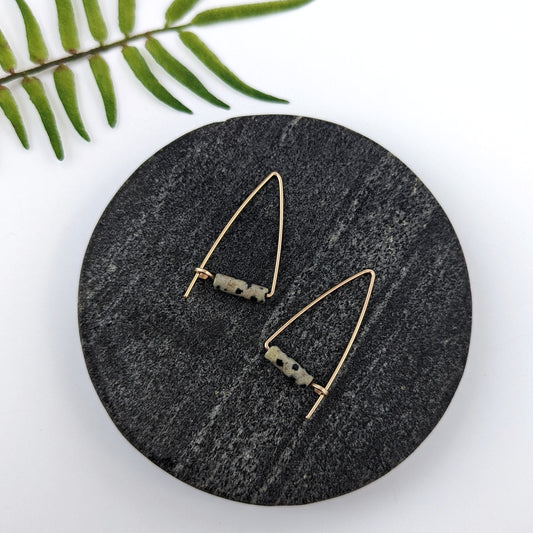 Angle Hoops : Dalmatian Jasper : Made to Order