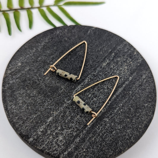 Angle Hoops : Dalmatian Jasper : Made to Order