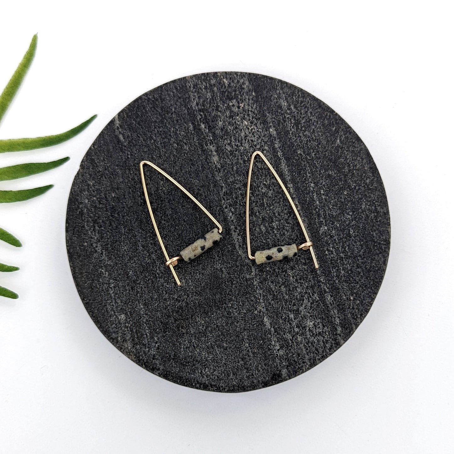 Angle Hoops : Dalmatian Jasper : Made to Order