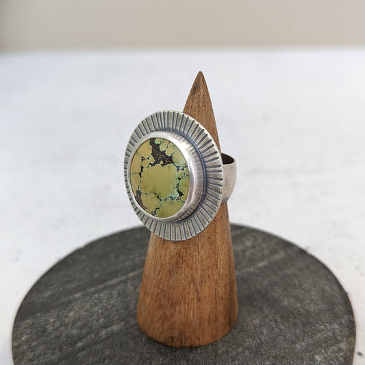 Treasure Mountain Turquoise Statement Ring : Size 8.75