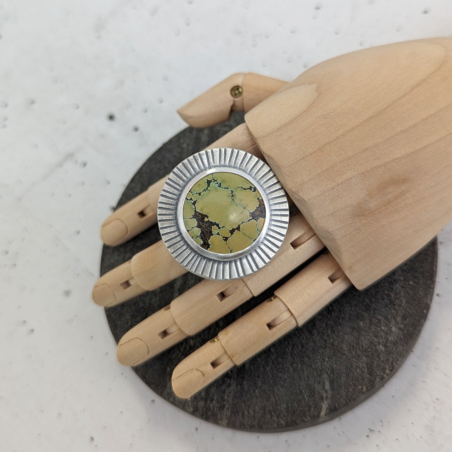 Treasure Mountain Turquoise Statement Ring : Size 8.75