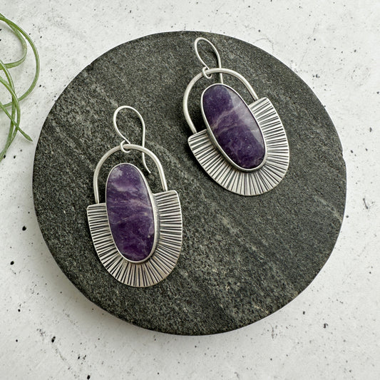 Lepidolite Statement Earrings