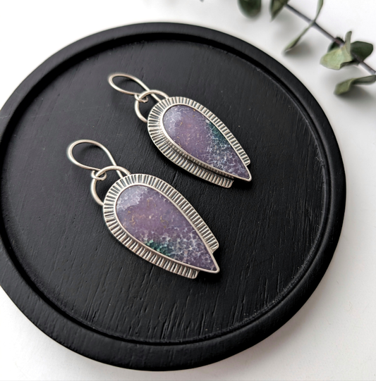 Grape Agate Statement Earrings