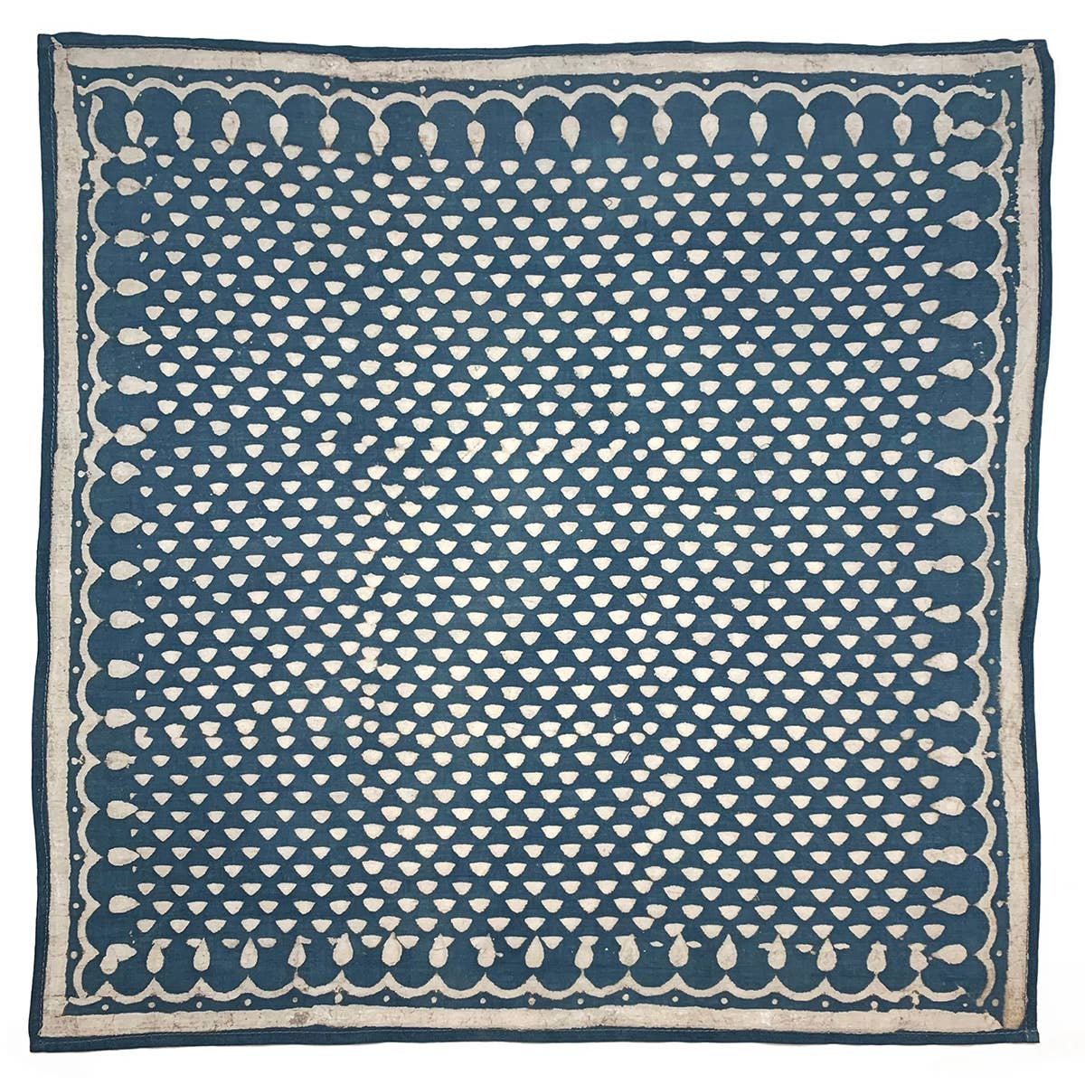 Bandana - Indigo Triangles/Teardrops