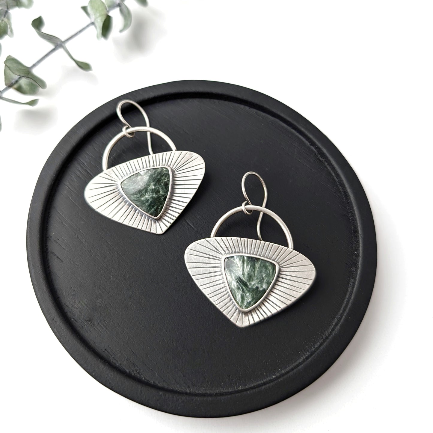 Seraphinite Statement Earrings