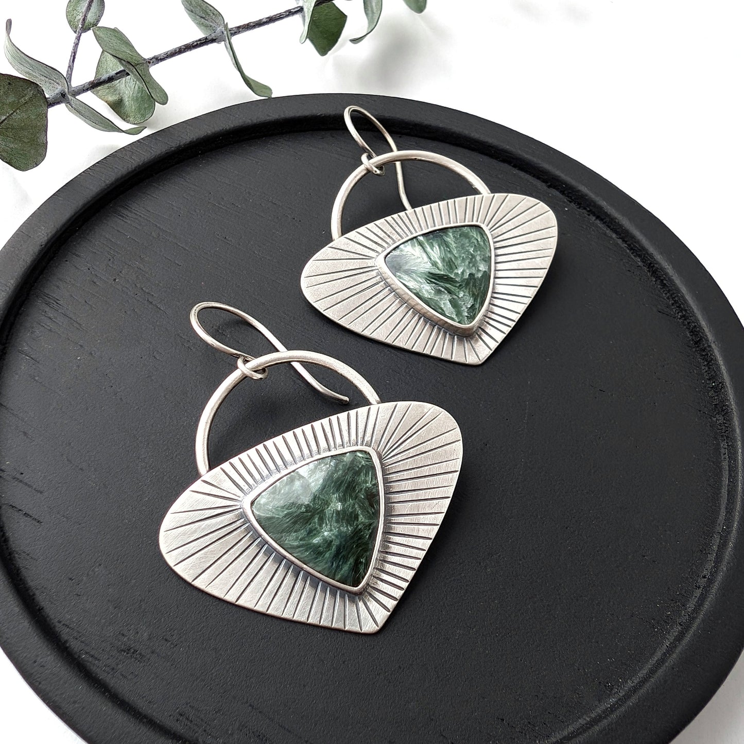 Seraphinite Statement Earrings