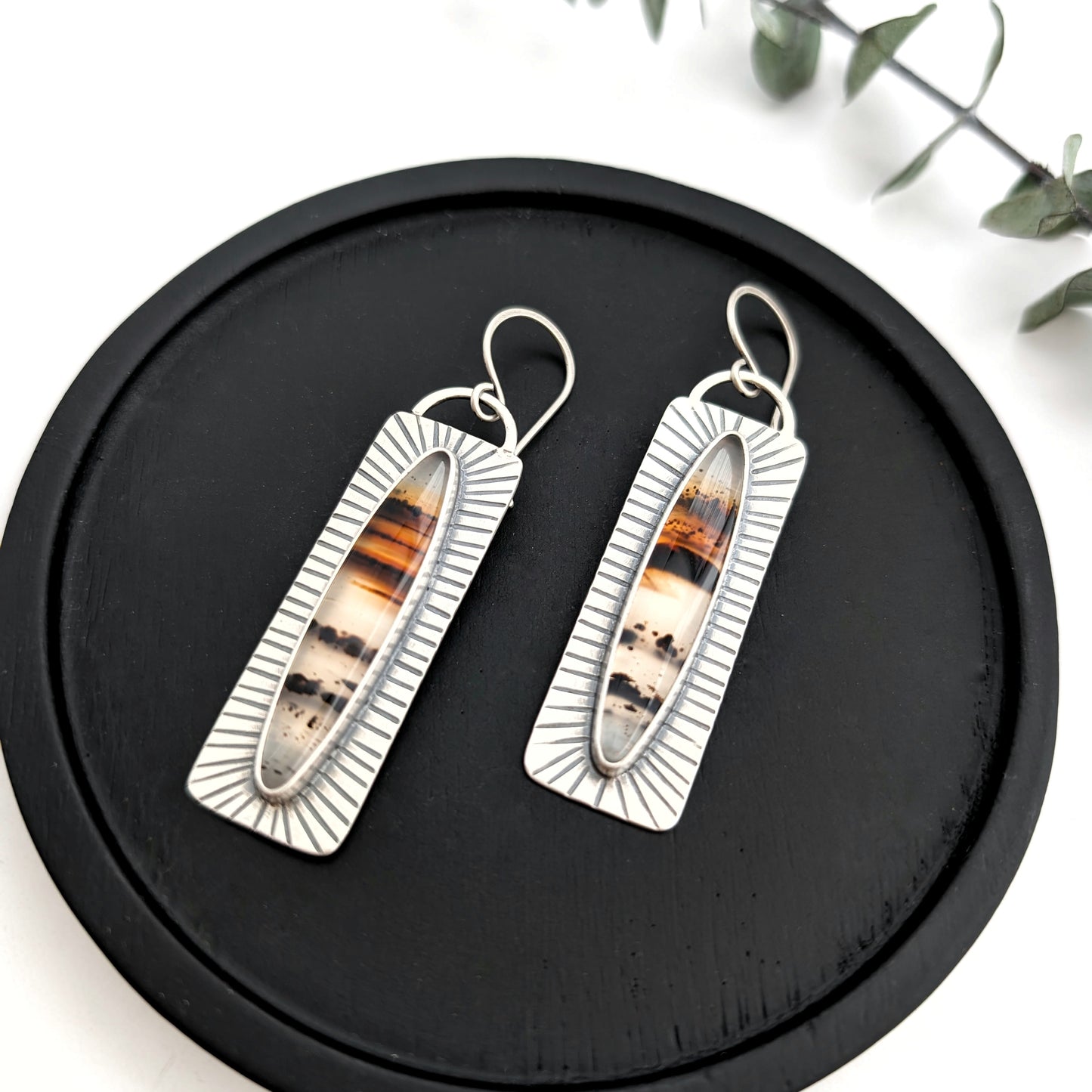 Montana Agate Statement Earrings