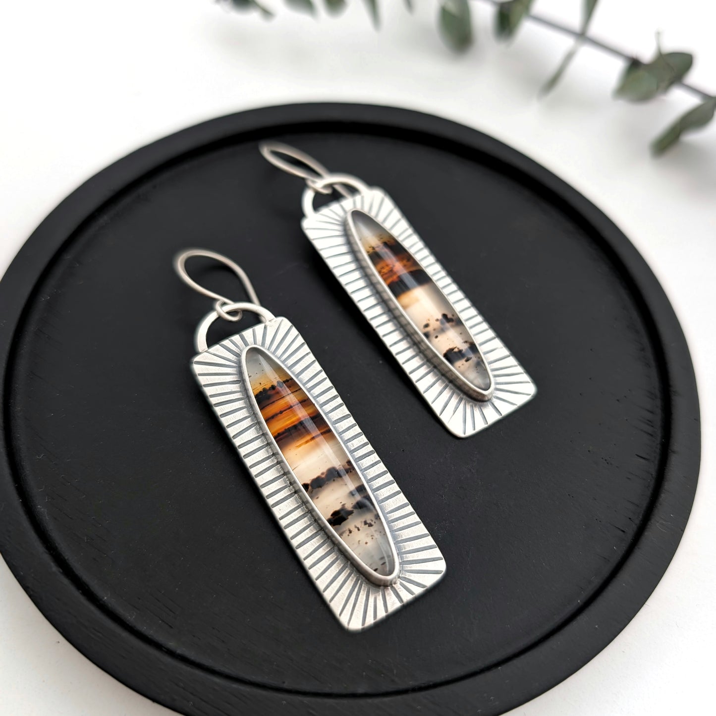 Montana Agate Statement Earrings