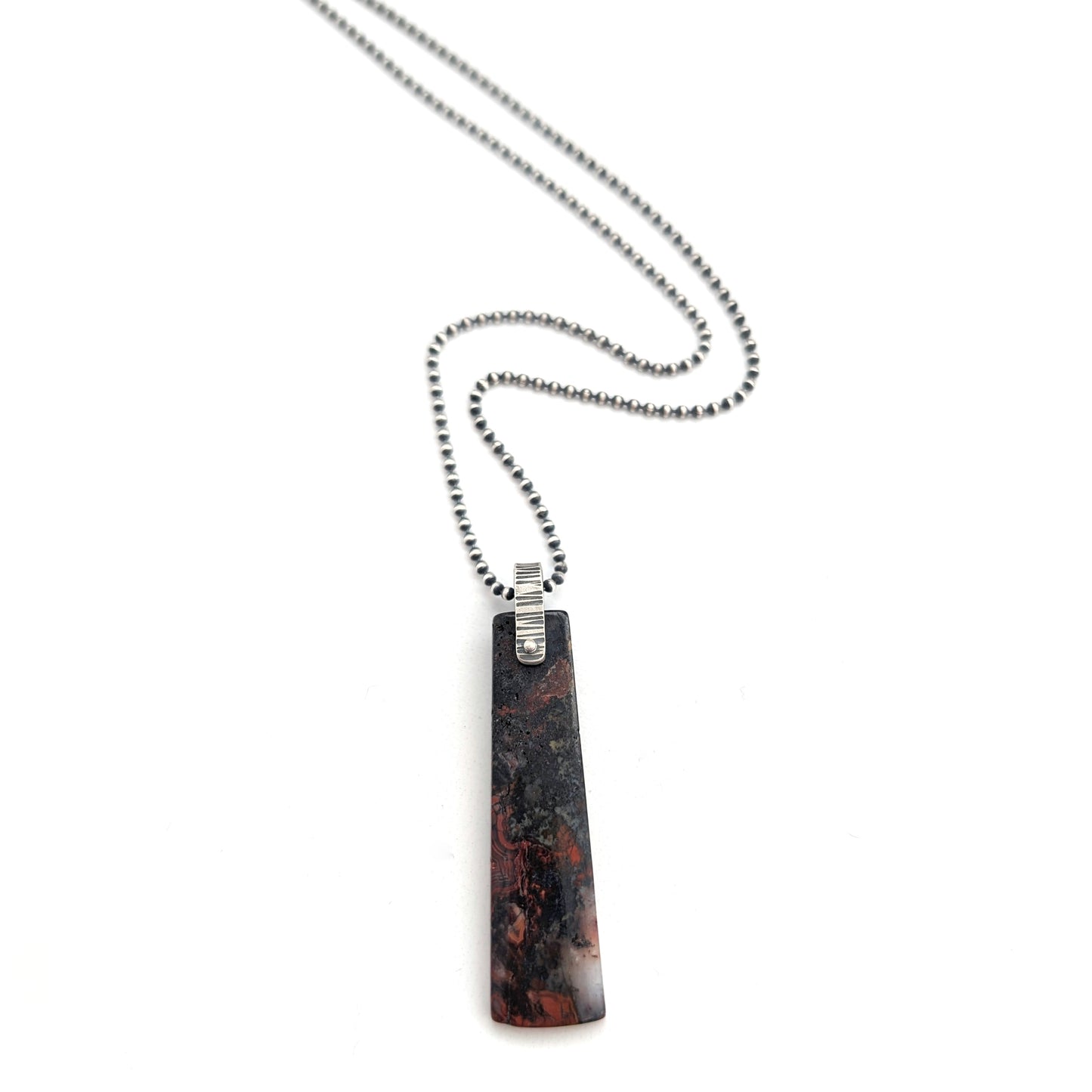 Crazy Lace Agate Pendant Necklace