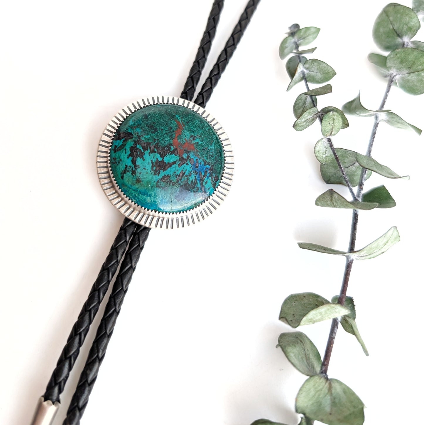 Chrysocolla Malachite Statement Bolo