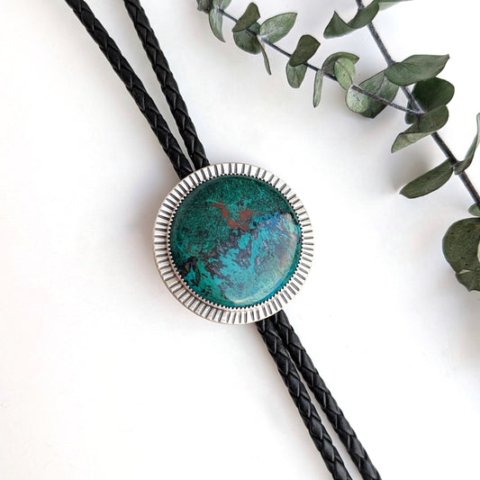 Chrysocolla Malachite Statement Bolo