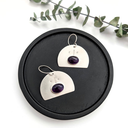 Amethyst Statement Earrings