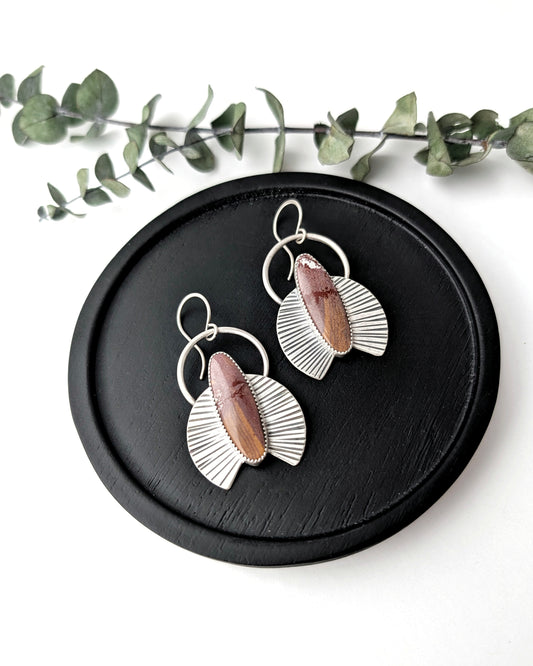 Owyhee Mountain Dendritic Jasper Statement Earrings