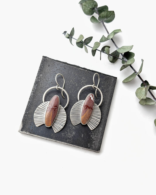 Owyhee Mountain Dendritic Jasper Statement Earrings