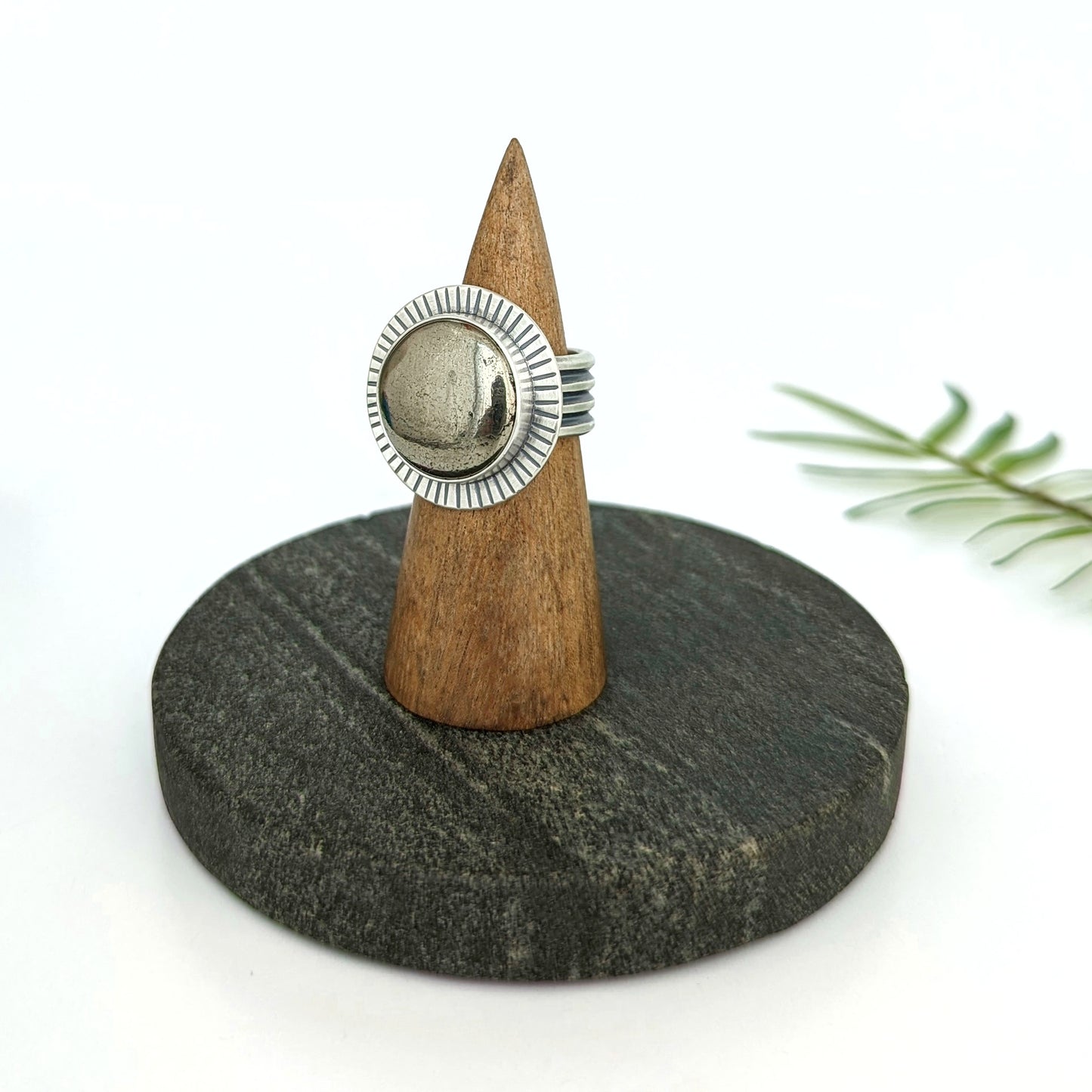 Pyrite Statement Ring : Size 10