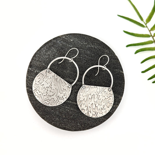 Textured Riveted Statement Earrings