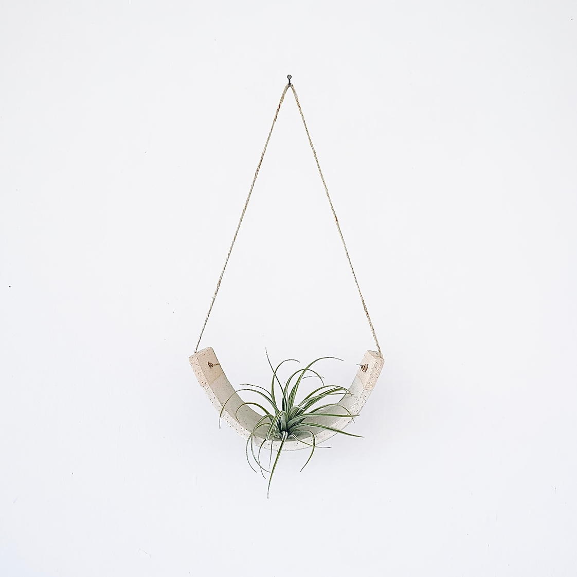 Air Plant Cradle - Gloss White Speckled