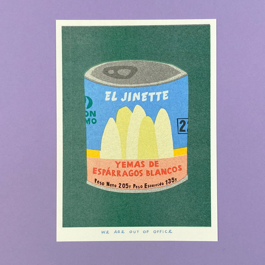 Risograph Print - Can of Esparragos