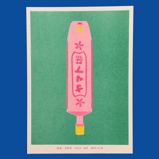 Risograph Print - Tube of Japanese Glue