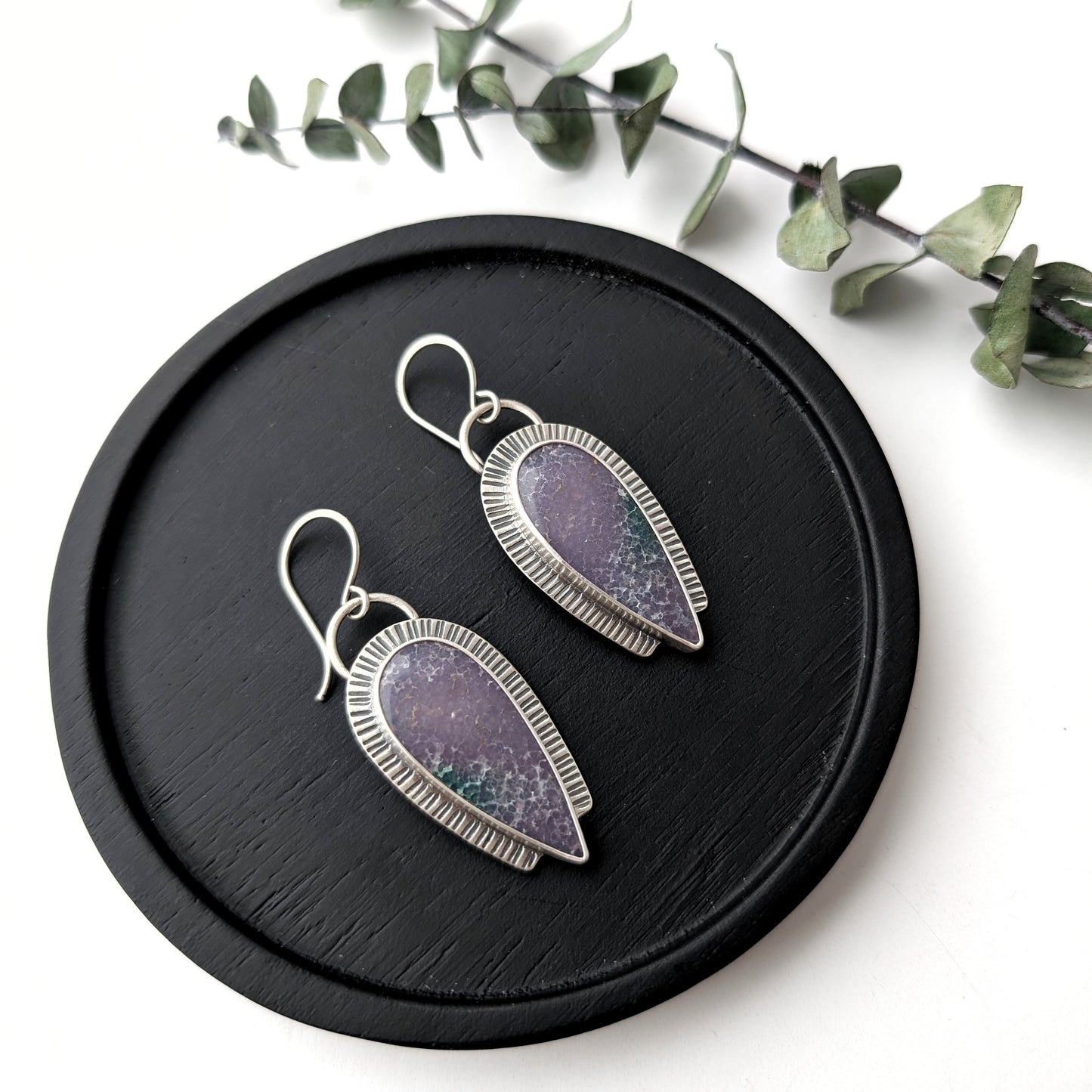 Grape Agate Statement Earrings