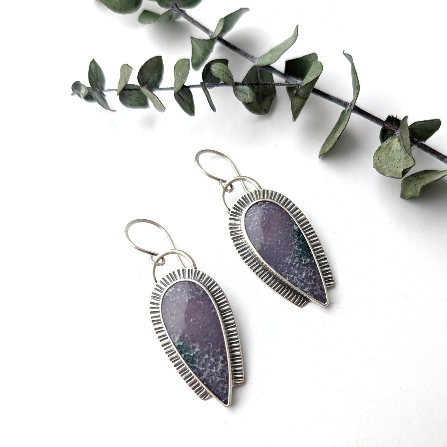 Grape Agate Statement Earrings