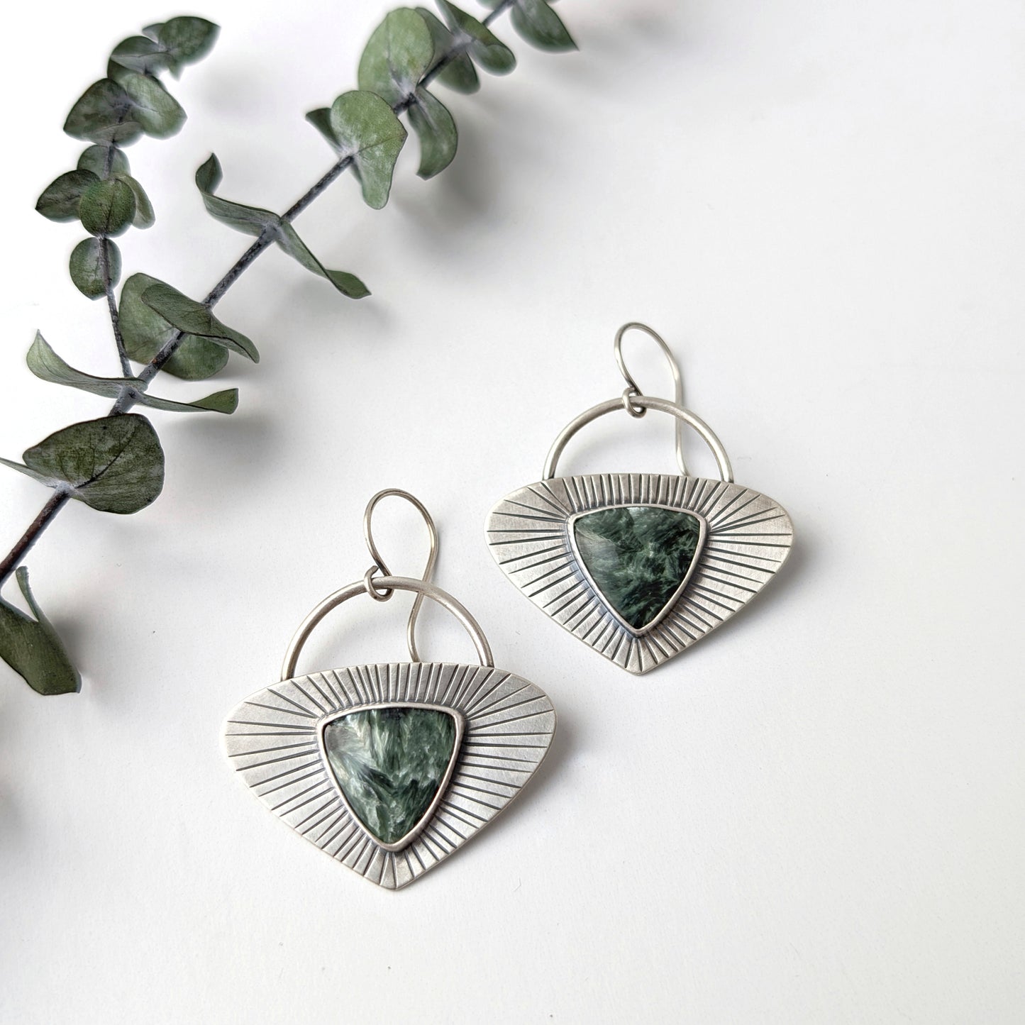 Seraphinite Statement Earrings