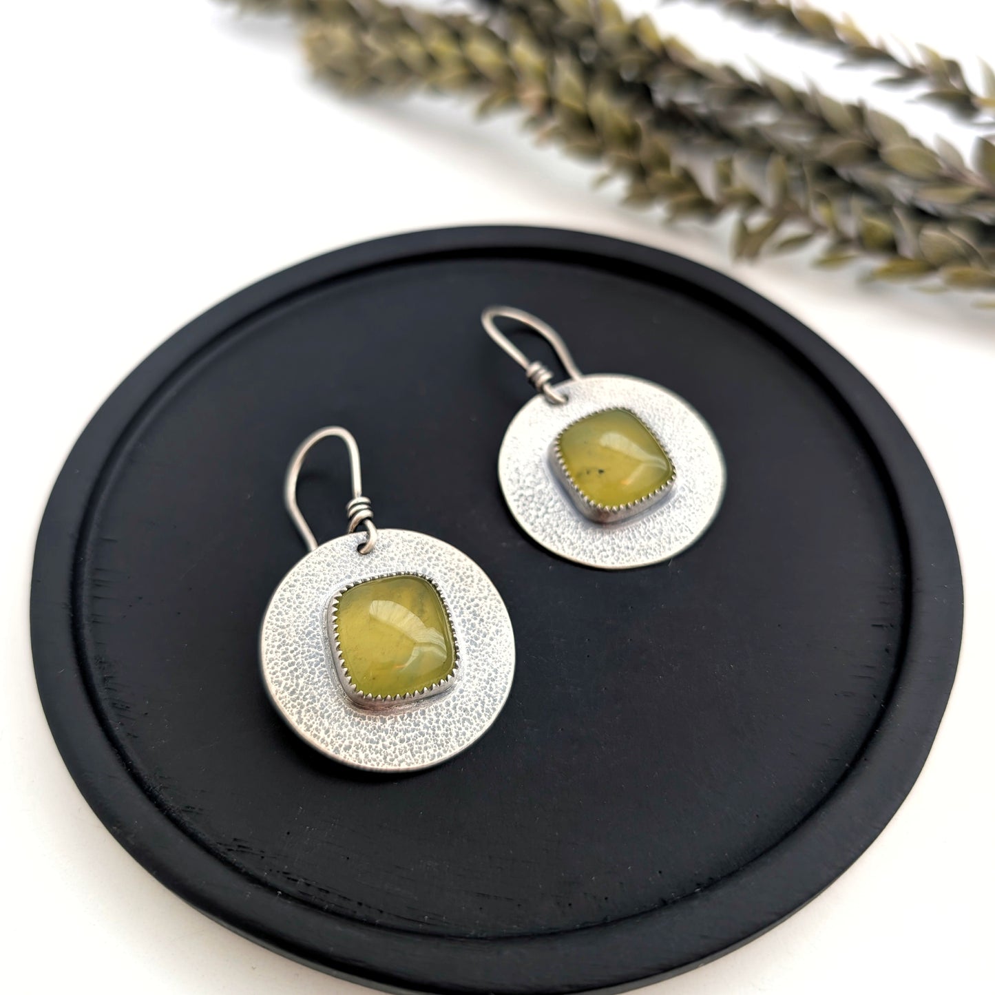 Vesuvianite Textured Dangles