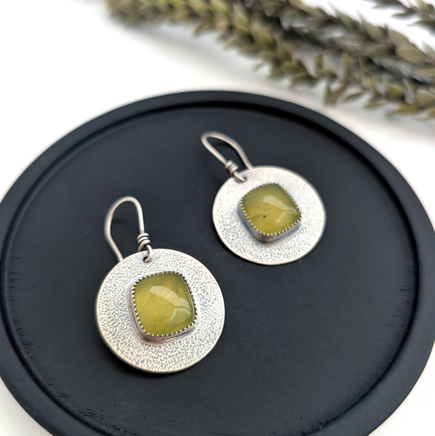 Vesuvianite Textured Dangles