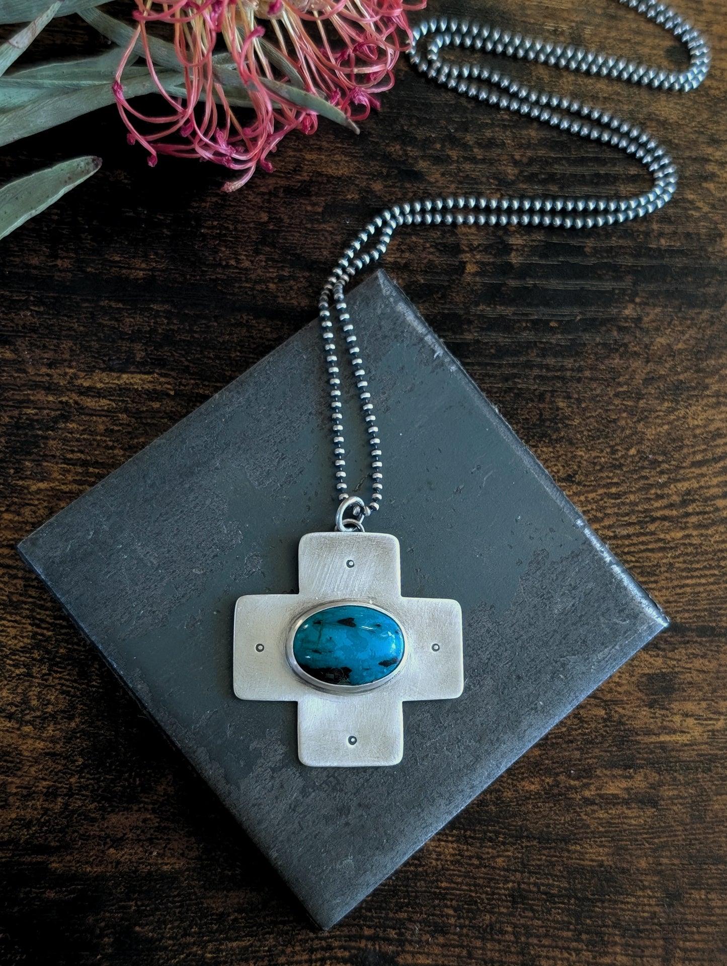 Chrysocolla + Sterling Silver Necklace