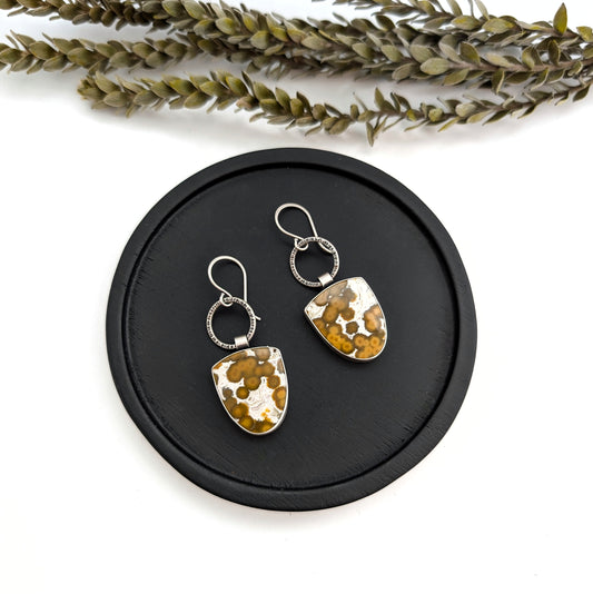 Orbicular River Jasper Statement Earrings