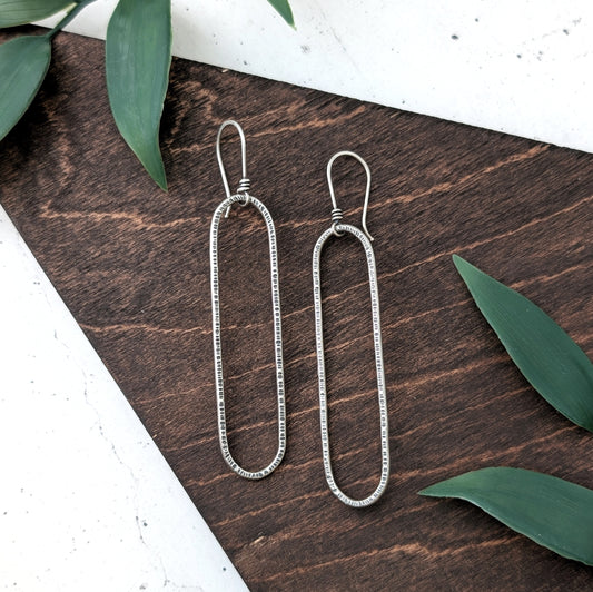 Textured Statement Loop Earrings