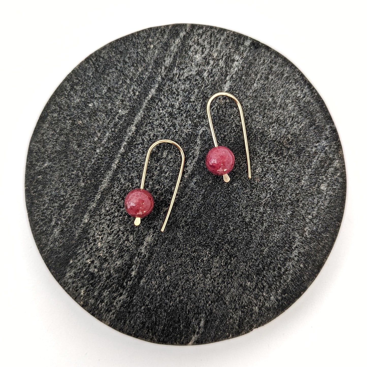 Open Hoops : Thulite : Made to Order