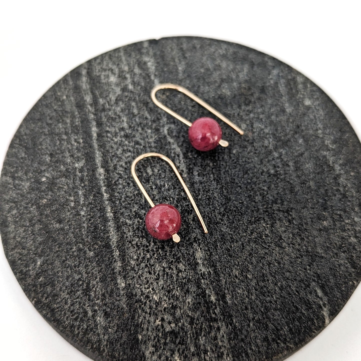 Open Hoops : Thulite : Made to Order