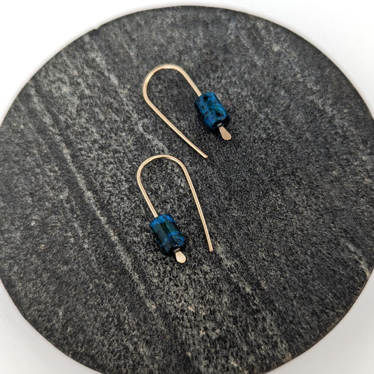 Open Hoops : Chrysocolla : Made to Order