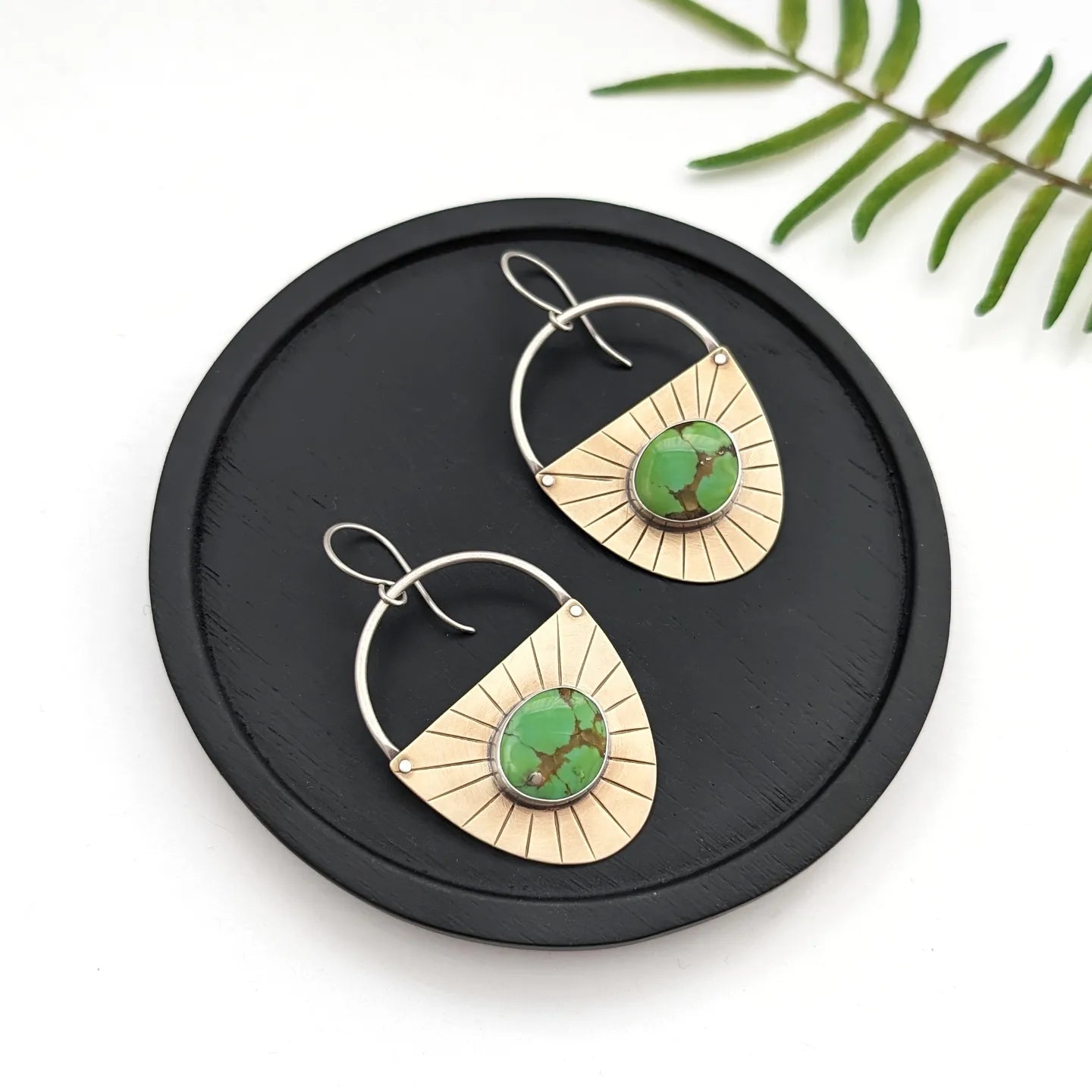 Sonoran Gold Turquoise Statement Earrings